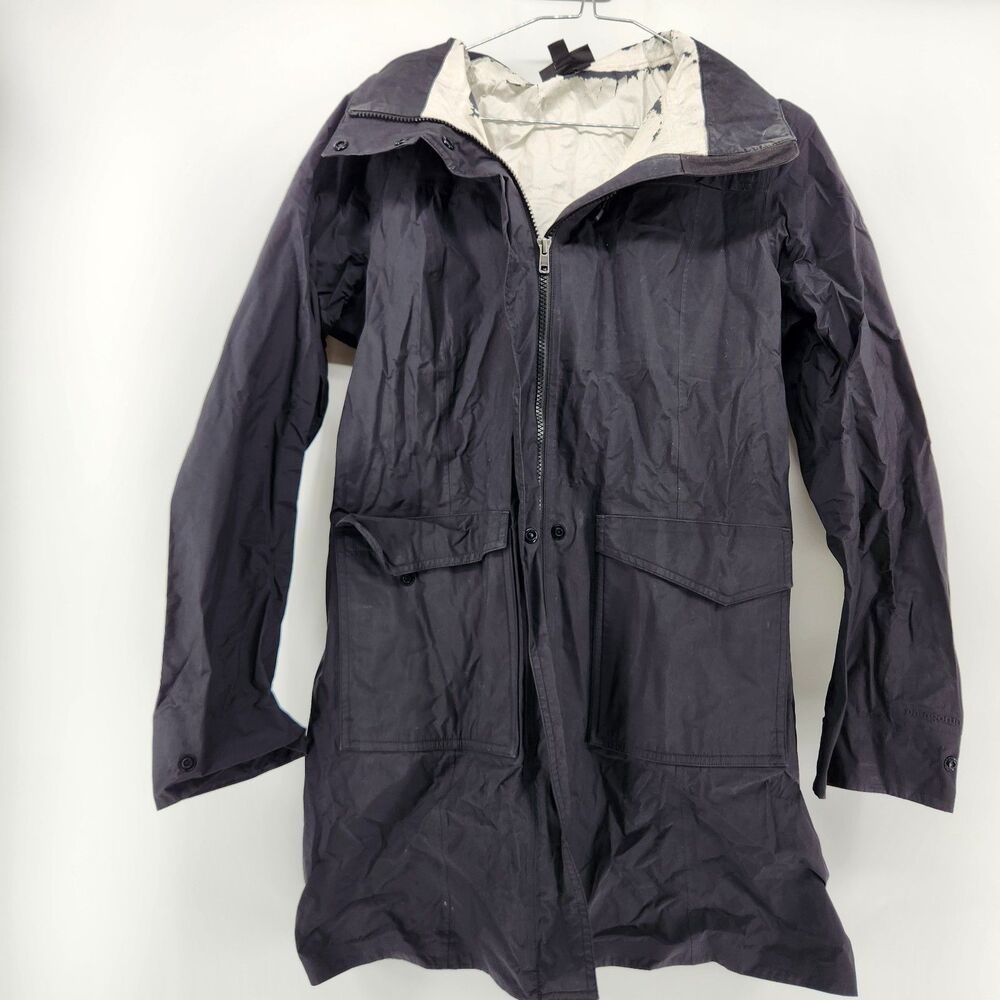 Patagonia Women's Black Small Torrentshell City Trench Rain Coat Jacket